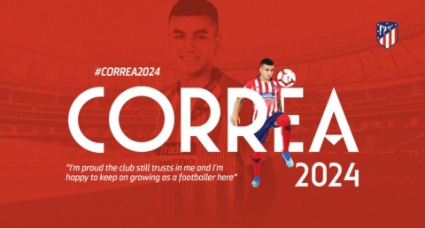Atletico Madrid, Correa hosszabbított