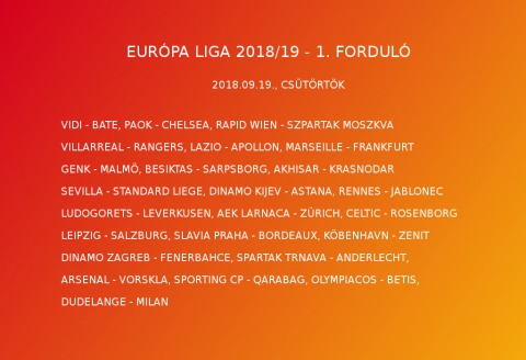 Európa Liga első forduló