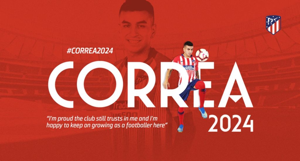 Atletico Madrid, Correa hosszabbított